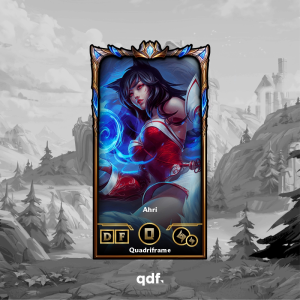 Quadri Ahri Personalizável – Escolha sua skin favorita de League of Legends ou Wild Rift | Quadriframe