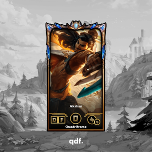 Quadri Akshan Personalizável – Escolha sua skin favorita de League of Legends ou Wild Rift | Quadriframe