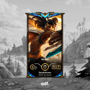 Quadri Akshan Personalizável – Escolha sua skin favorita de League of Legends ou Wild Rift | Quadriframe