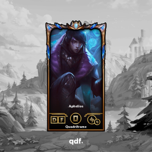 Quadri Aphelios Personalizável – Escolha sua skin favorita de League of Legends ou Wild Rift | Quadriframe
