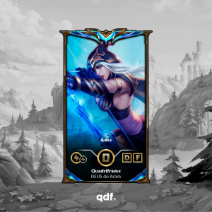 Quadri Ashe Personalizável – Escolha sua skin favorita de League of Legends ou Wild Rift | Quadriframe